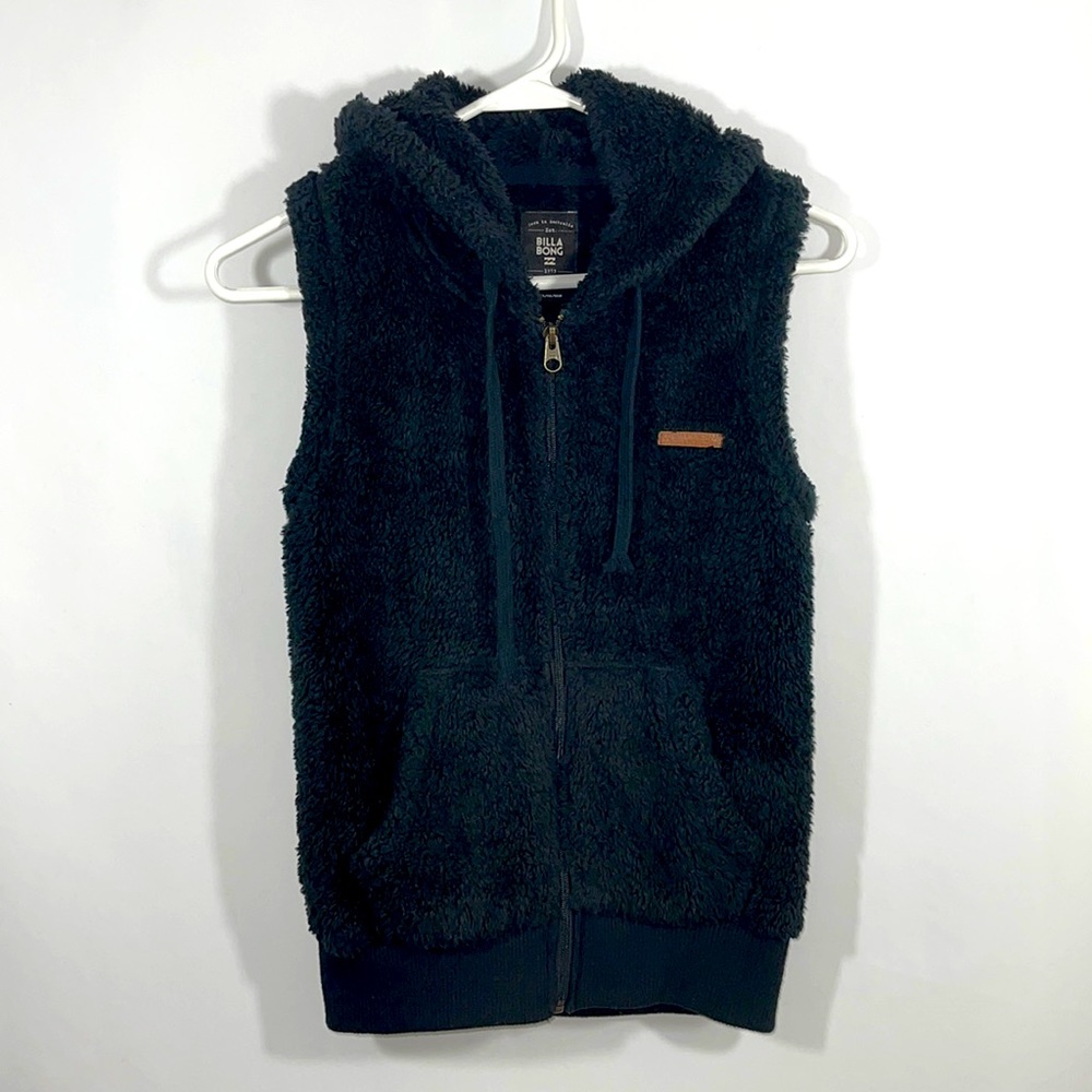 Billabong Black Fuzzy Vest